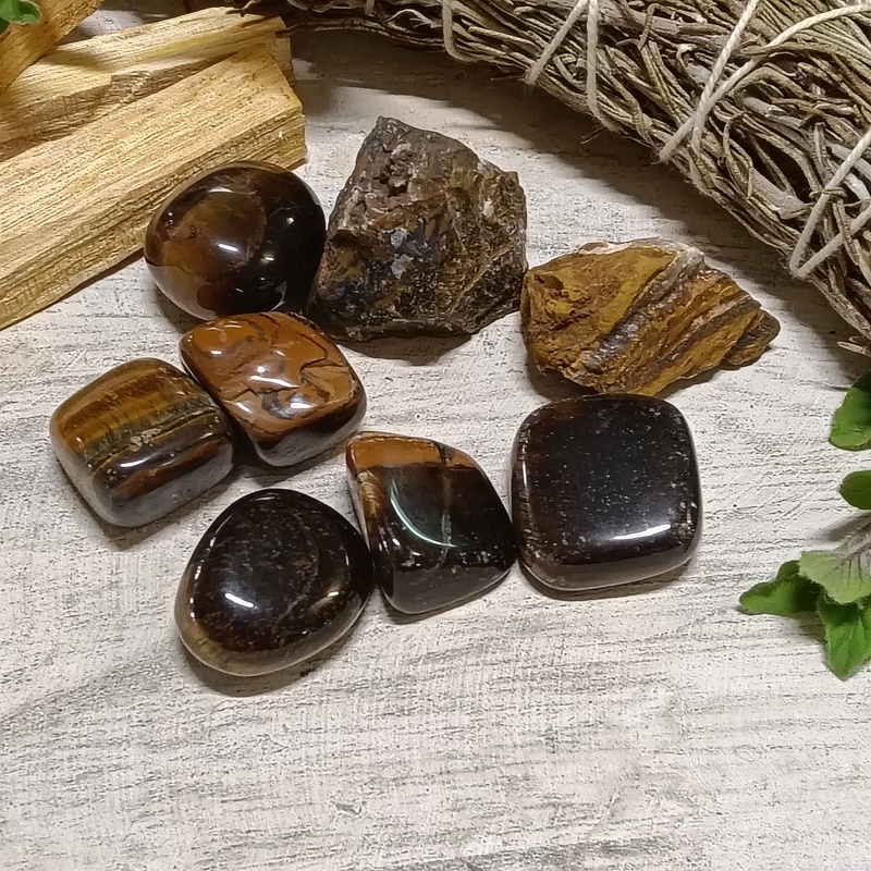 Gold Tiger Eye Stones Assorted Pack 8