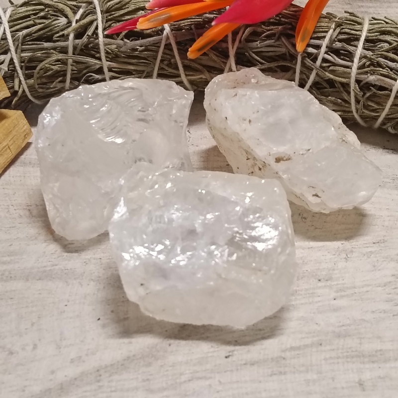 Clear Quartz Rough Stones Pack 3