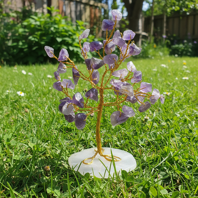 Gem Tree - Amethyst On Agate (Small)