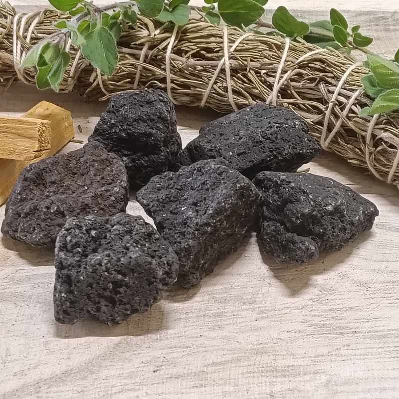 Black Lava Rocks Pack 6