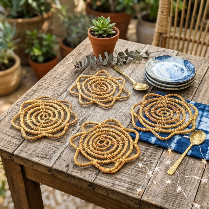 Palm Fibre Coaster Set of 4