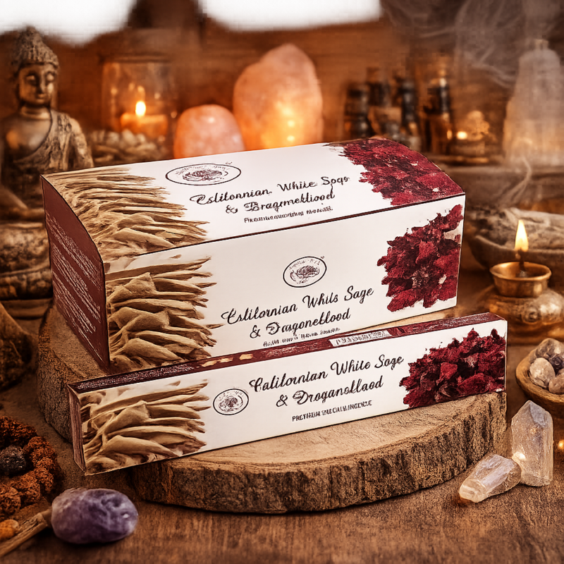 Green Tree Californian White Sage and Dragons Blood Incense 15g