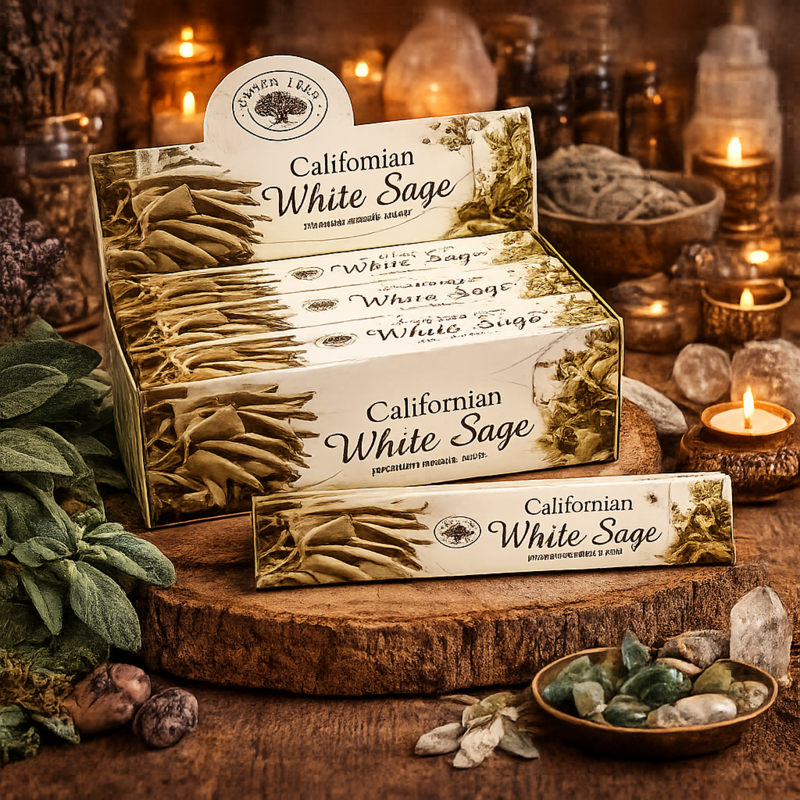 Green Tree Californian White Sage Incense Sticks 15g