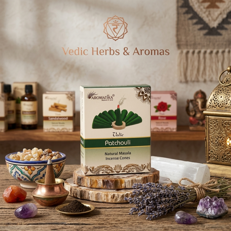 Aromatika Natural Incense Cones Patchouli