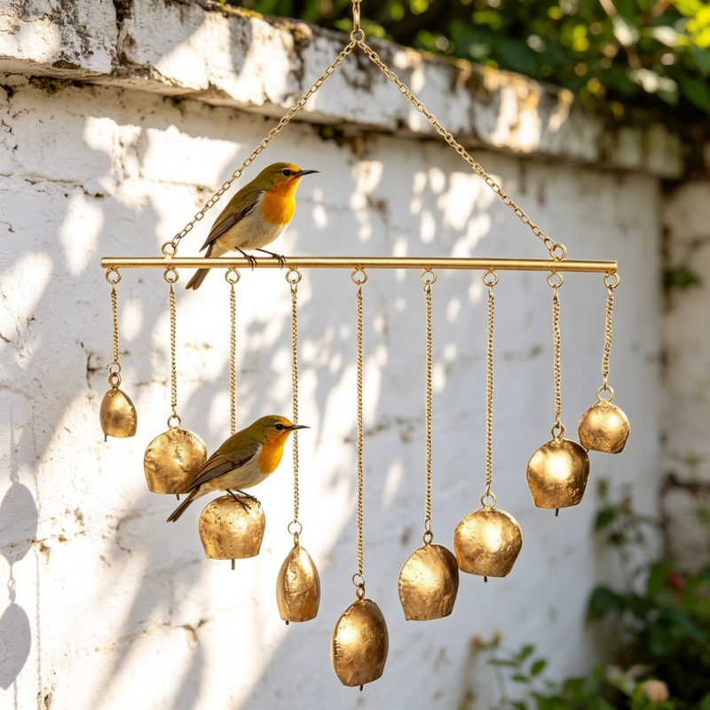 Recycled Metal 9 Bell Wind Chime