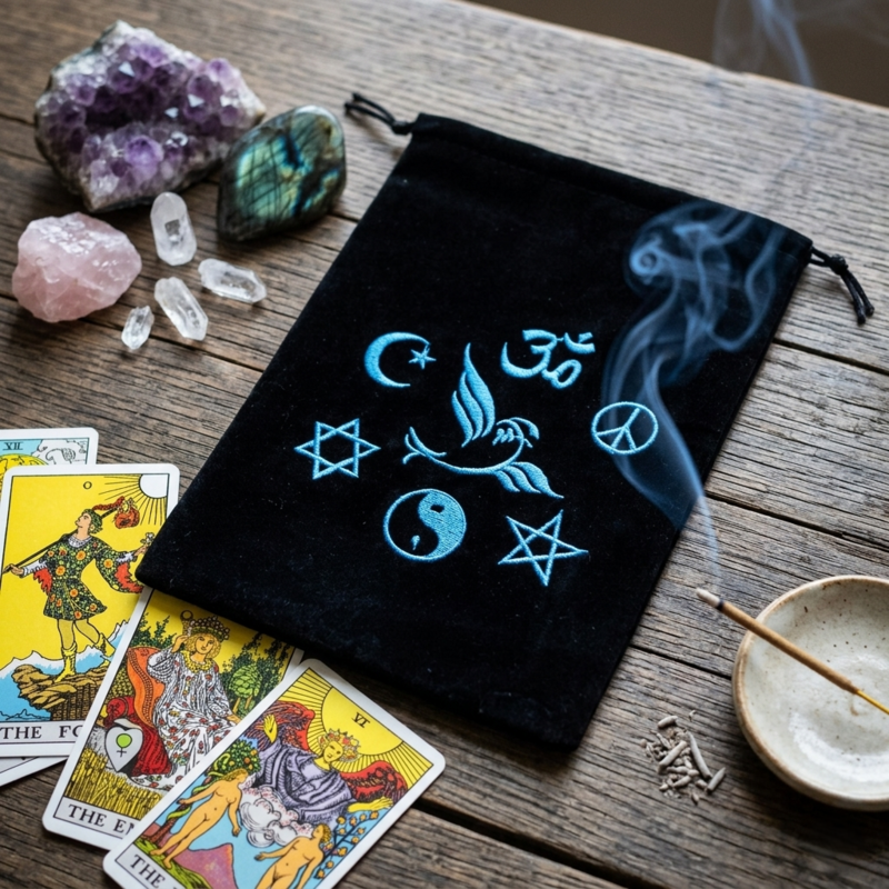 Velvet Tarot Bag - Multi Faith Design