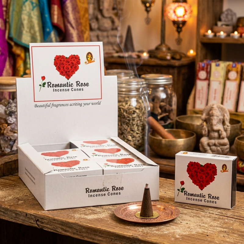Incense Cones Kamini - Romantic Rose