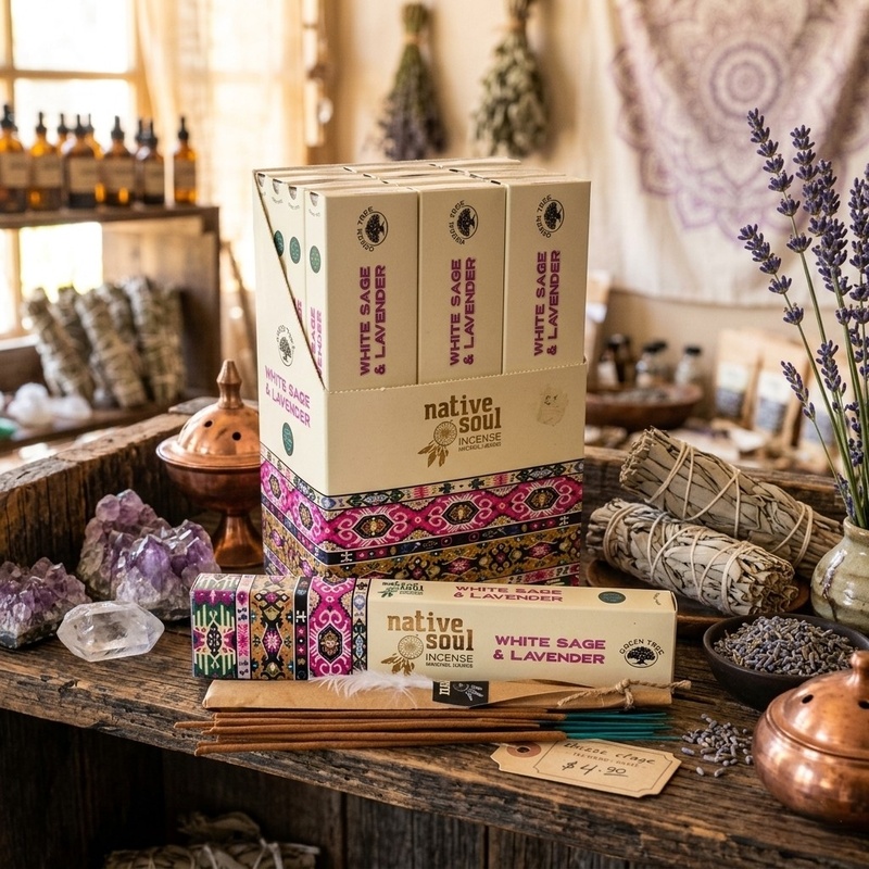 Native Soul White Sage and Lavender Incense Sticks 15g