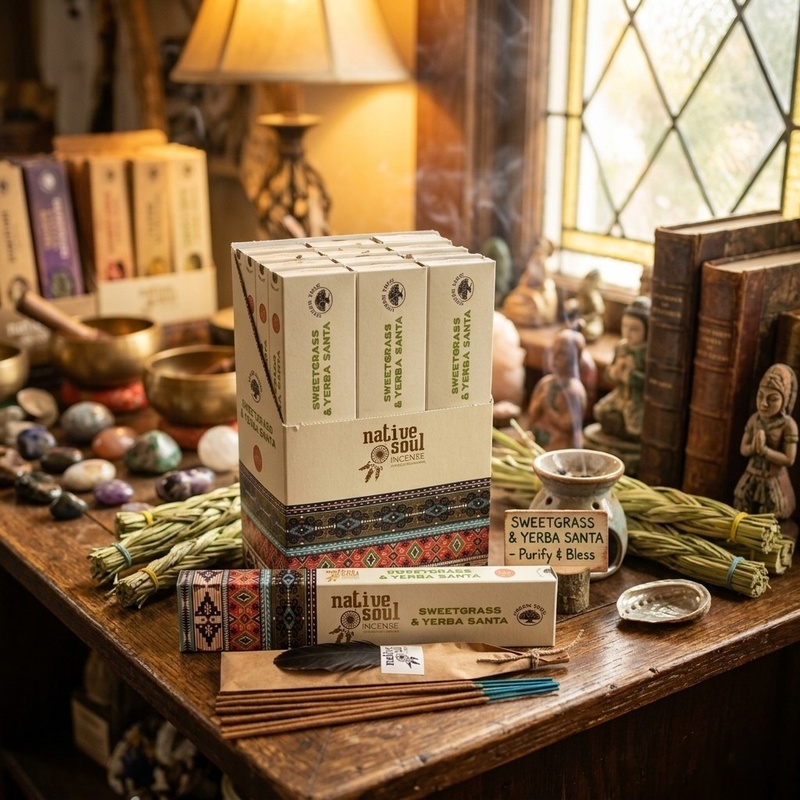 Native Soul Sweetgrass & Yerba Santa Incense 15g