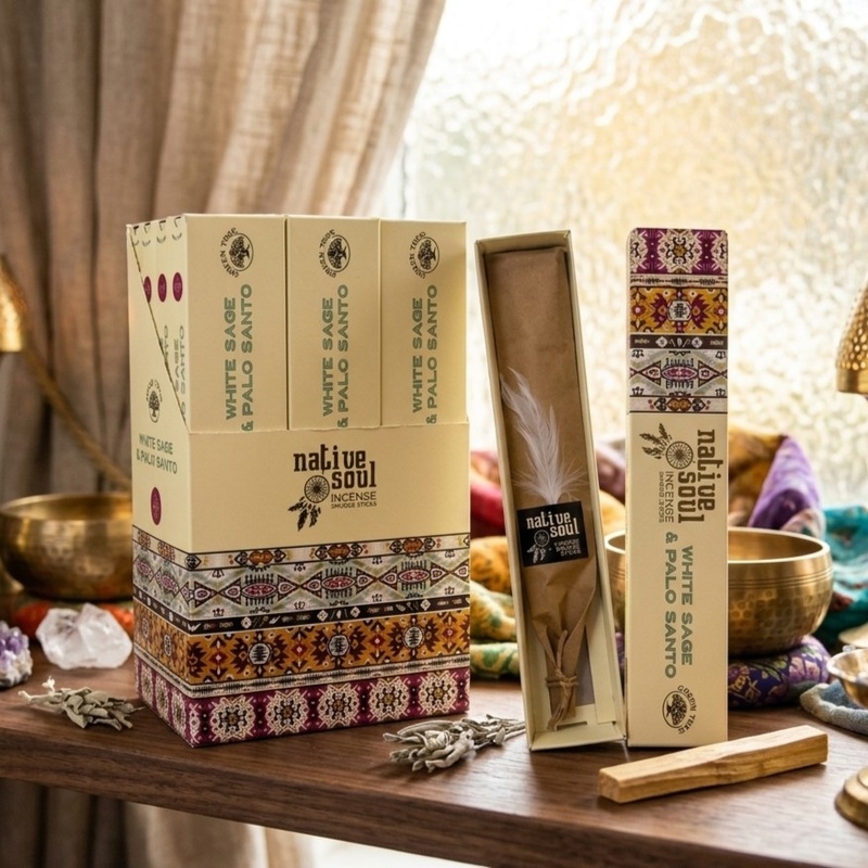 Native Soul White Sage and Palo Santo Incense Sticks 15g