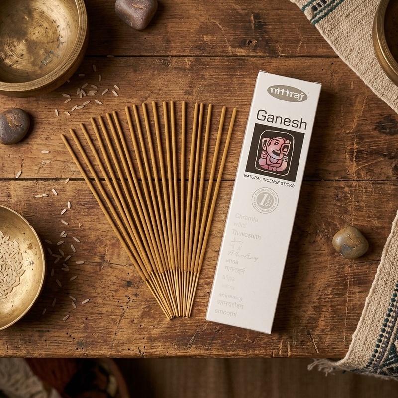 Nitiraj Platinum - Incense Sticks 25g Pack Ganesh