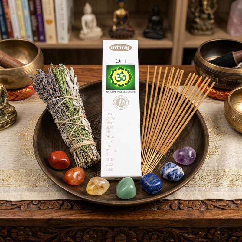 Nitiraj Platinum - Incense Sticks 25g Pack Om