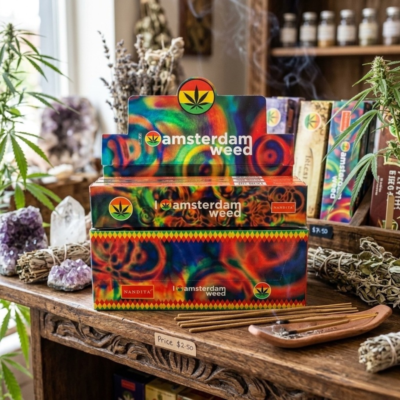 Nandita Amsterdam Weed Incense Sticks 15g Pk