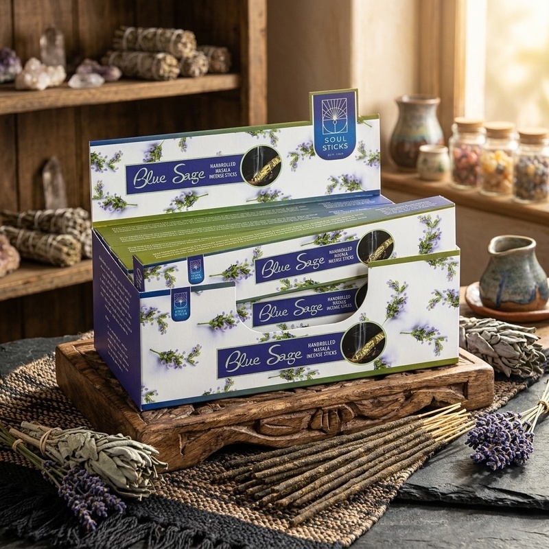 Soul Sticks Premium Blue Sage Organic Incense Sticks 15g