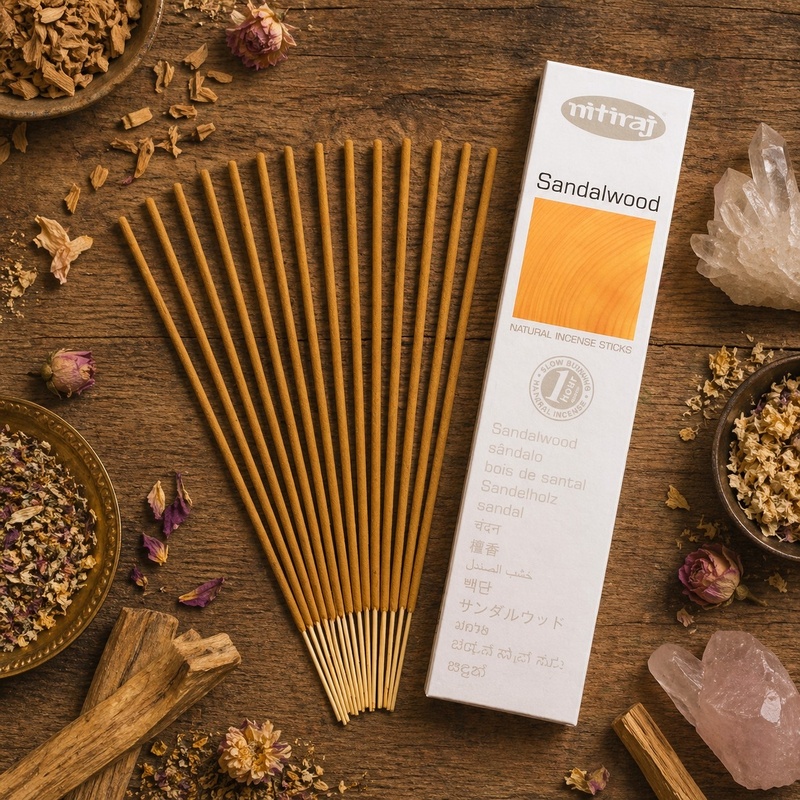 Nitiraj Platinum - Incense Sticks 25g Pack Sandalwood