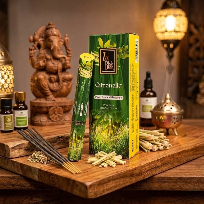 Zed Black Citronella Incense Sticks 20 Pack