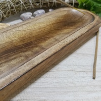 Wooden Trough Incense Ash Catcher/Holder