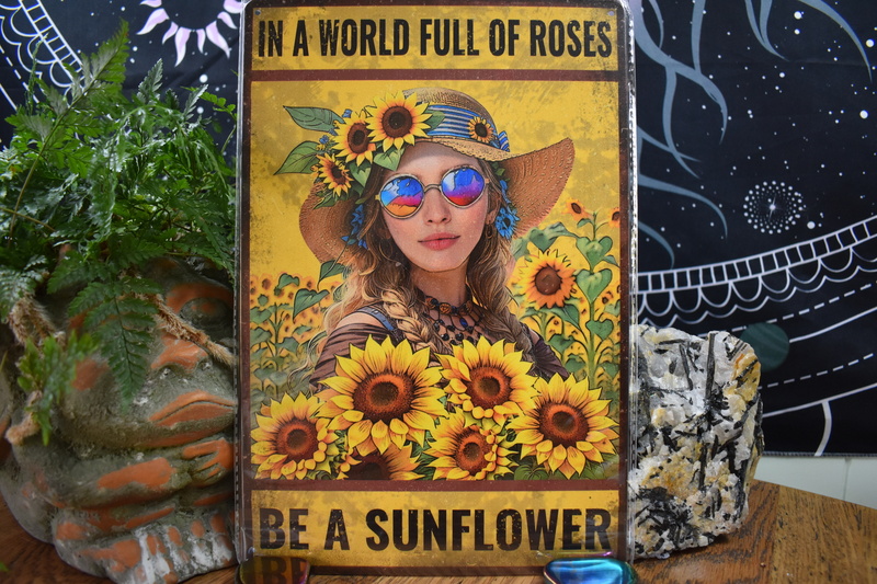 Be A Sunflower Tin Sign