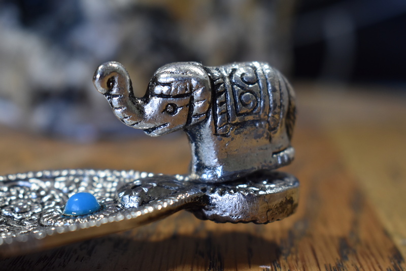 Silver Elephant or Ganesh Incense Stick Burner