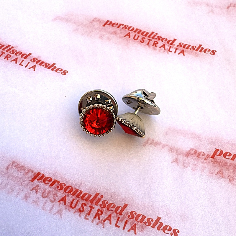 Red Rhinestone Pin