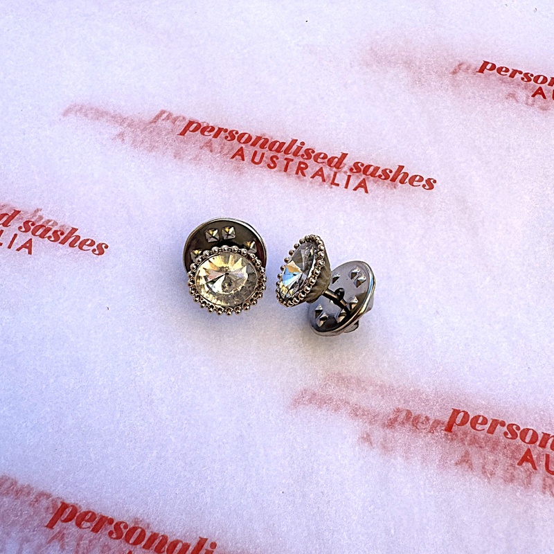 Silver Rhinestone Pin