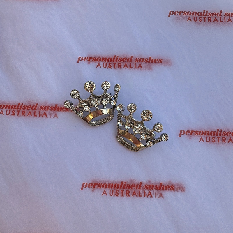 Rhinestone Crown Pin
