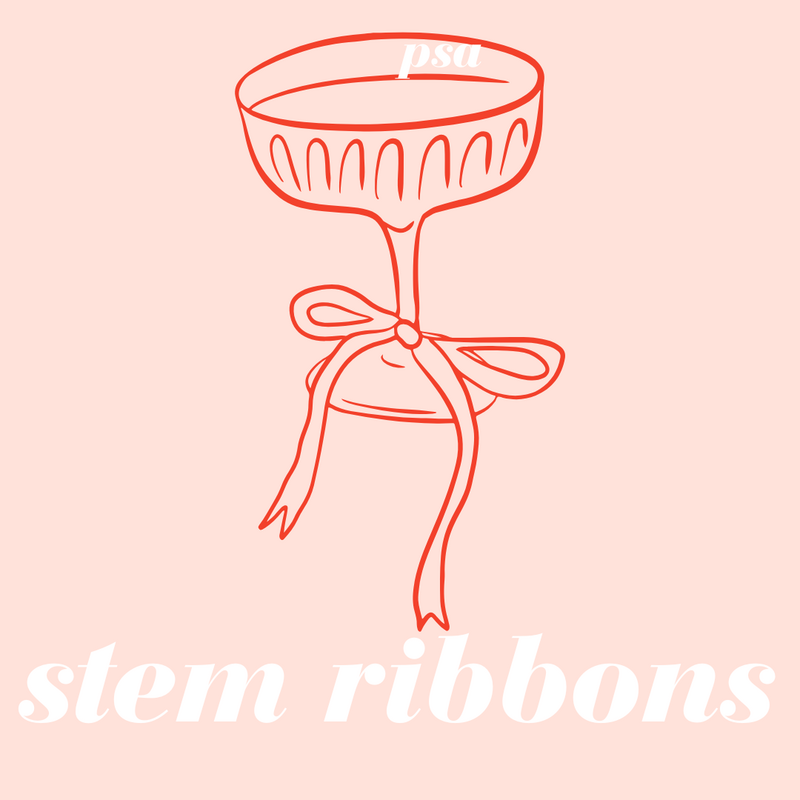 Custom Wine Glass Stem Ribbons