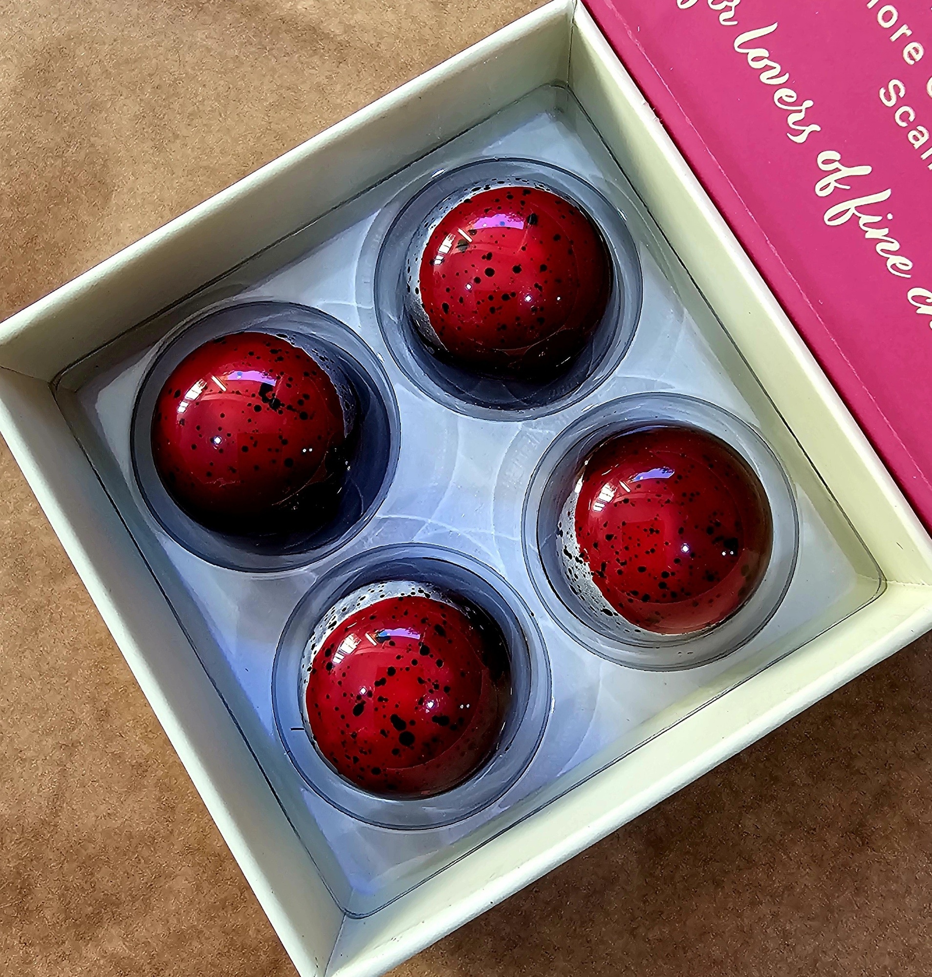 Raspberry Dark 4-pc Artisan Bonbons